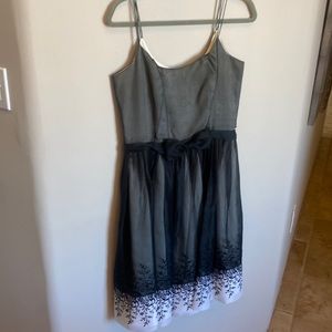 Adrianna vintage black/white embroidery cocktail ball gown